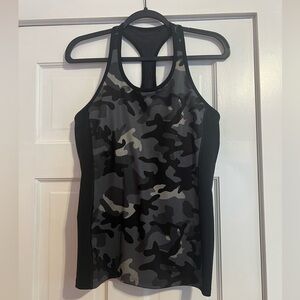 #15 LAUREN RALPH LAUREN • GREEN LABEL • CAMOUFLAGE  ATHLETIC RACERBACK TANK